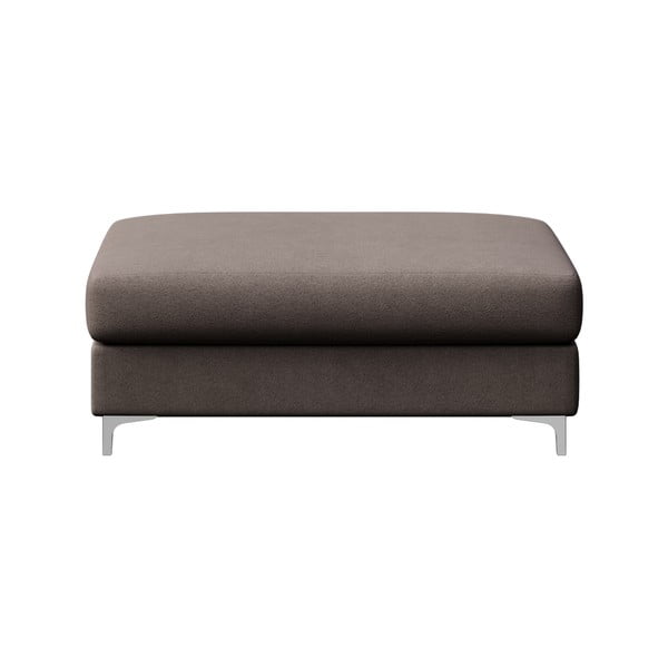 Taburet taupe cu tapițerie din catifea Rene – Rodier