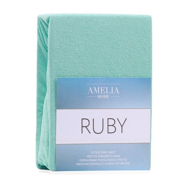 Cearceaf elastic AmeliaHome Ruby, 200 x 120-140 cm, verde mentol-image-1