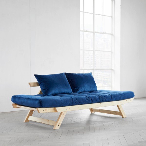 Canapea extensibilă Karup Bebop Natural/Velvet Navy-image-2