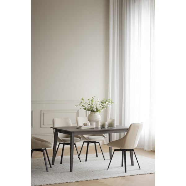 Masă de dining extensibilă din lemn masiv de stejar 140x90 cm Filippa - Rowico-image-1