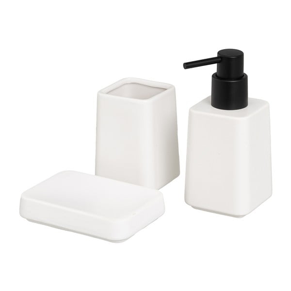 Set de accesorii de baie alb din ceramică – Casa Selección