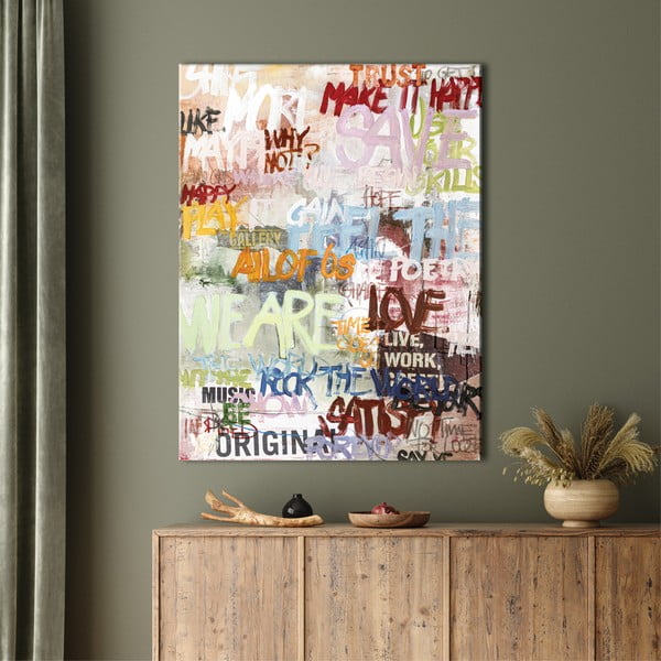 Tablou cu detalii pictate manual 90x118 cm Streetlife    – Malerifabrikken-image-1