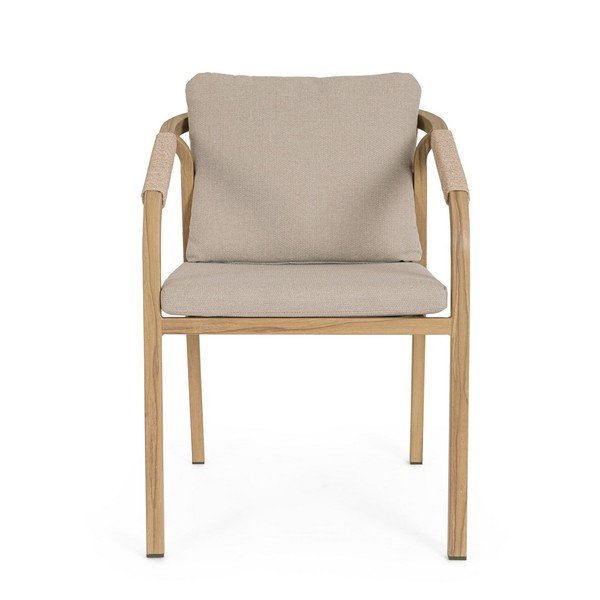 Scaun de grădină în culoare naturală din metal Kalimera – Bizzotto-image-2