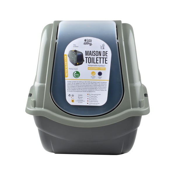 Litieră pentru pisici kaki 39x57 cm – Love Story-image-3