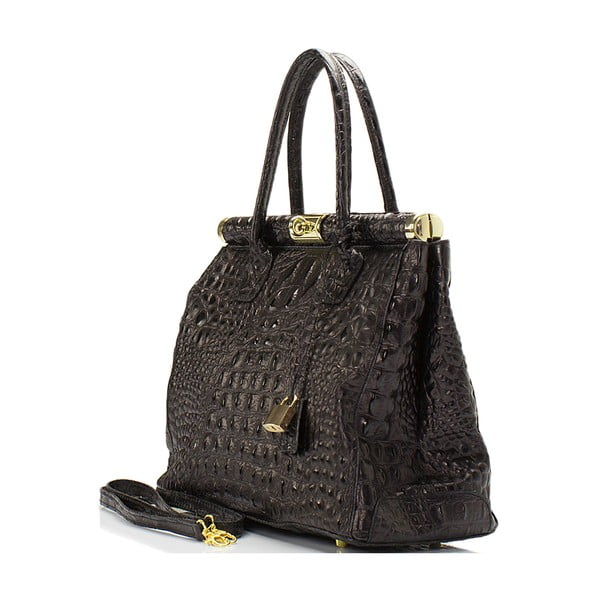 Geantă din piele Lisa Minardi Lantha, negru-image-2