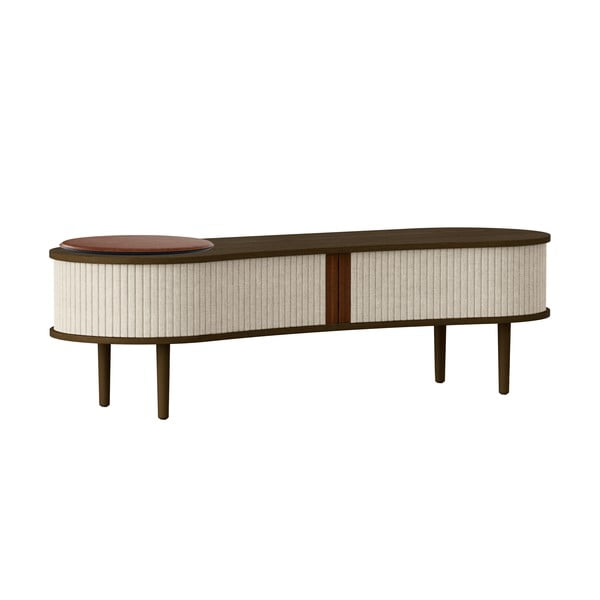 Masă TV maro/bej cu aspect de lemn de stejar 140x40 cm Audacious – UMAGE-image-4