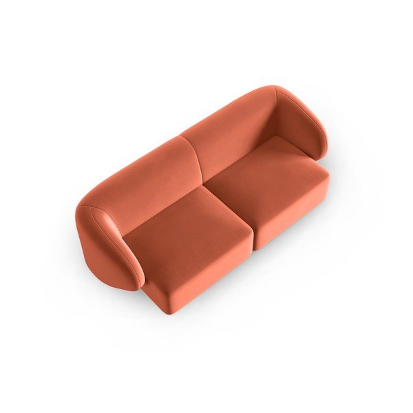 Canapea roz cu tapițerie din catifea 188 cm Paolo – Milo Casa-image-1