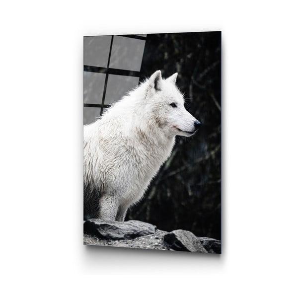 Tablou din sticlă 70x100 cm White Wolf – Wallity-image-4