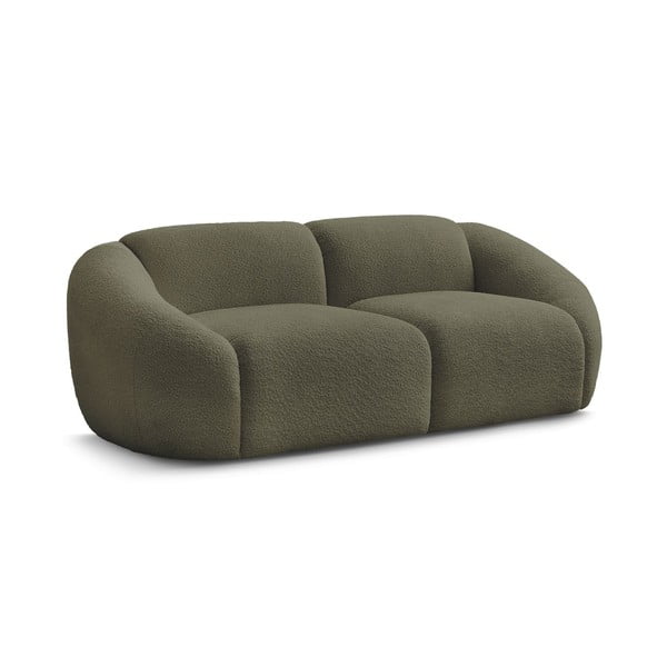 Canapea verde cu tapițerie din țesătură bouclé 230 cm Tina – Bobochic Paris