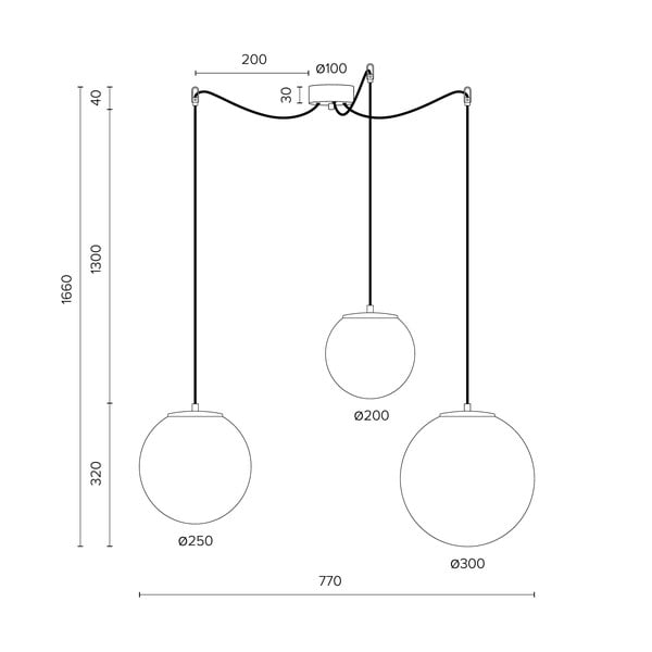 Lustră cu trei brațe și manșon negru Sotto Luce TSUKI, alb-image-3