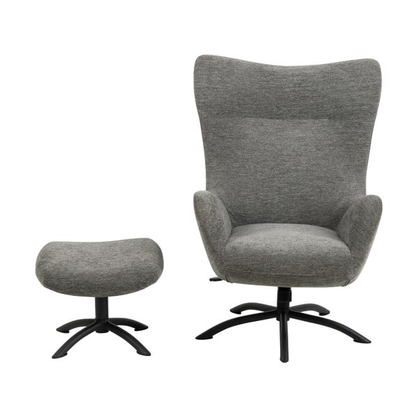 Set fotoliu și taburet Actona Talgarth, gri antracit-image-2