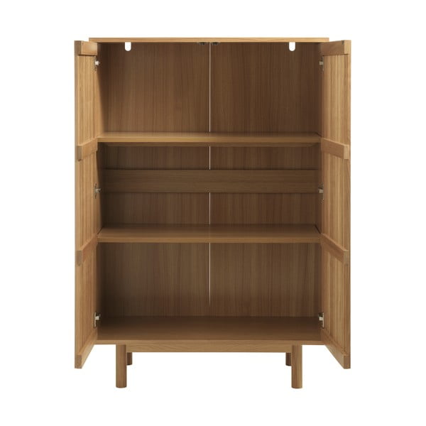 Dulap în culoare naturală cu aspect de lemn de stejar 95x140 cm Tiber – Unique Furniture-image-4