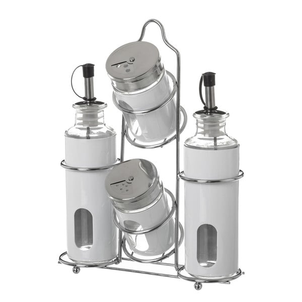 Recipiente pentru ulei și oțet cu suport 4 buc. – Casa Selección