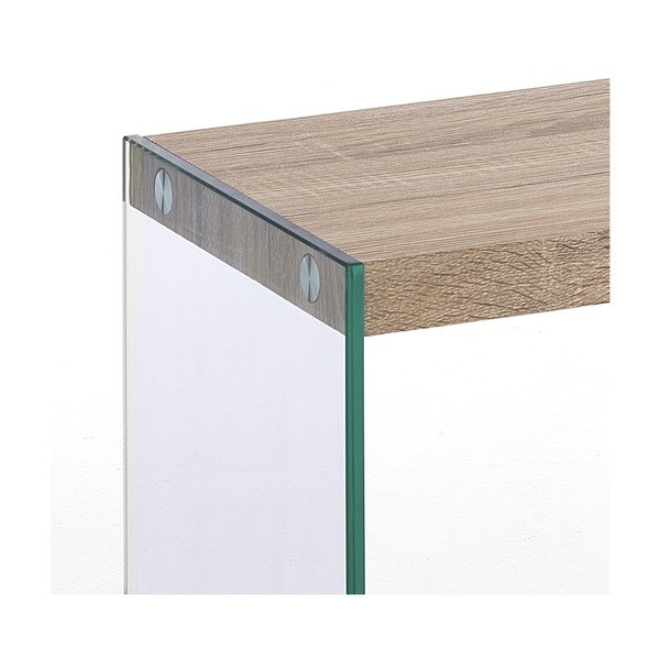 Comodă TV în culoare naturală din sticlă 120x45x29,5 cm Nancy – Tomasucci-image-2