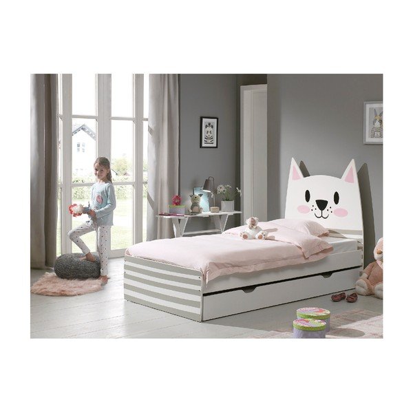 Pat pentru copii Vipack Cat, 90 x 200 cm-image-2