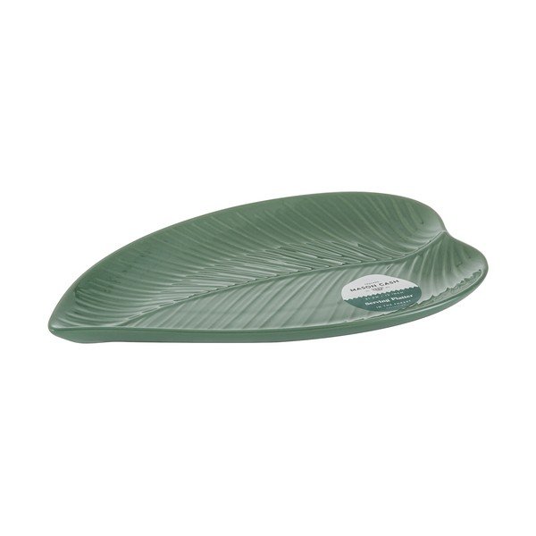 Platou de servire verde din gresie 31.5x20.4 cm In the Forest - Mason Cash-image-1