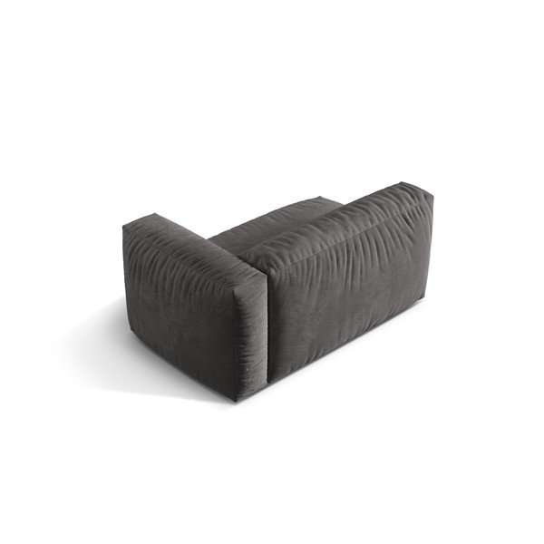 Modul pentru canapea modulară gri cu tapițerie din catifea (cu colț pe partea dreaptă) Martina – Micadoni -image-2