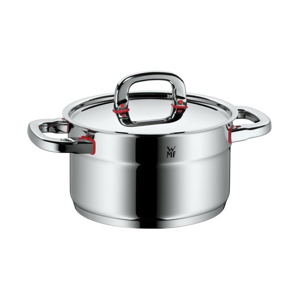 Oală din oțel inoxidabil cu capac WMF Cromargan® Premium A II, ⌀ 20 cm