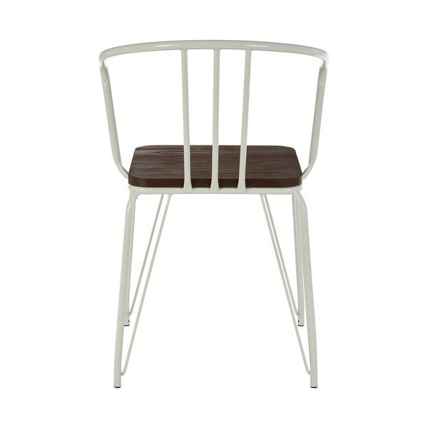 Scaun de dining alb/în culoare naturală din lemn de ulm District – Premier Housewares-image-4