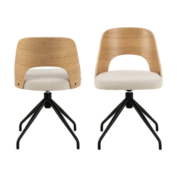 Scaun de dining bej/în culoare naturală Lucy – Actona-image-2