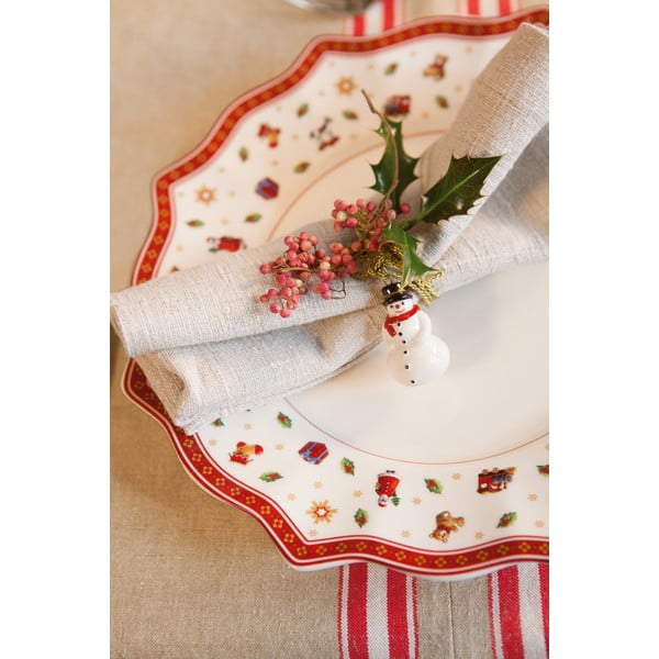 Farfurie din porțelan cu model de Crăciun Toy's Delight Villeroy&Boch, ø 29 cm, alb - roșu-image-3