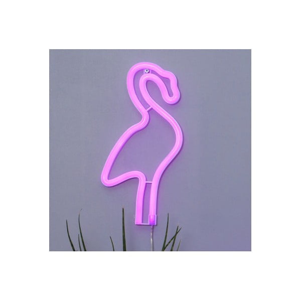 Decoraţiune luminoasă LED pentru perete Best Season Flamingo Neonlight, roz