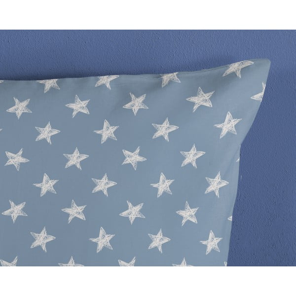 Lenjerie de pat pentru copii albastră-bej din bumbac pentru pat de o persoană 140x200 cm Robo – Good Morning-image-3