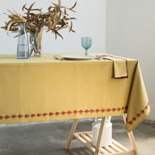 Față de masă Corazon, 160 x 250 cm, galben