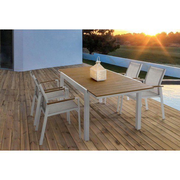 Masă  de grădină din aluminiu 90x140 cm Elias   – Bizzotto-image-1