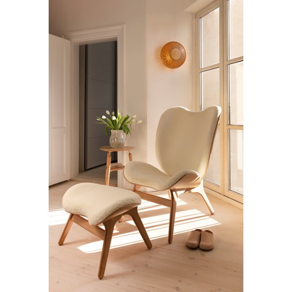 Plafonieră în culoare naturală din lemn masiv de stejar cu abajur din lemn ø 35 cm Clava Up – UMAGE-image-4