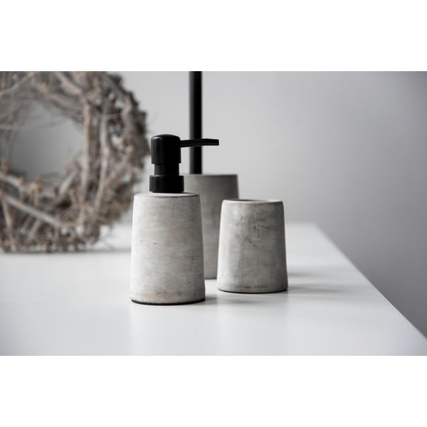 Dozator săpun din beton Wenko Villena, gri-image-1