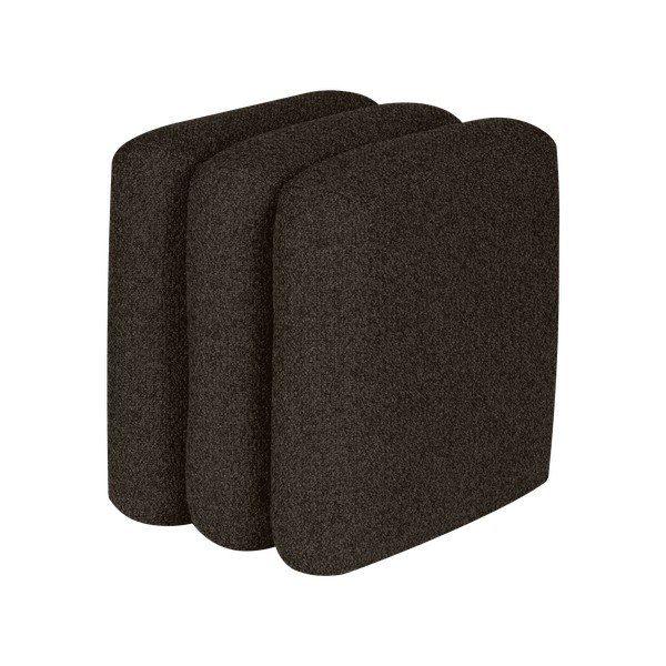 Puf maro cu tapițerie din țesătură bouclé Radd – noo.ma