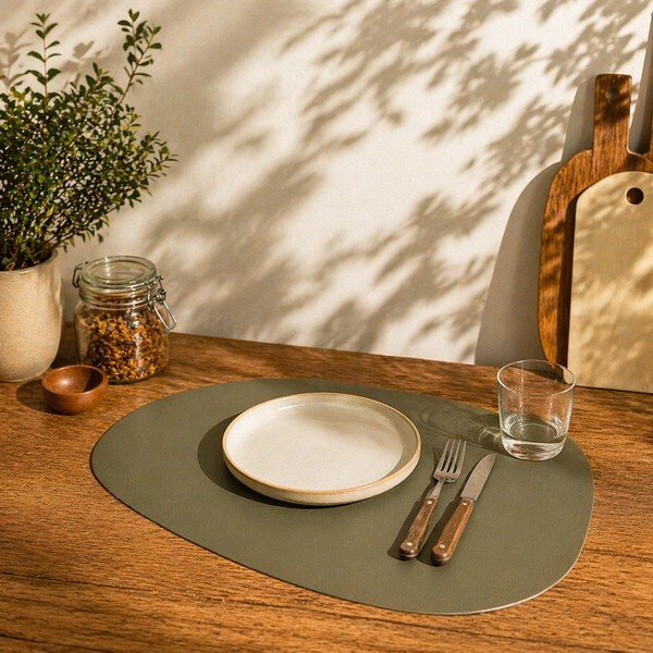 Suport pentru farfurii din piele artificială 37x44 cm Galita – douceur d'intérieur-image-1