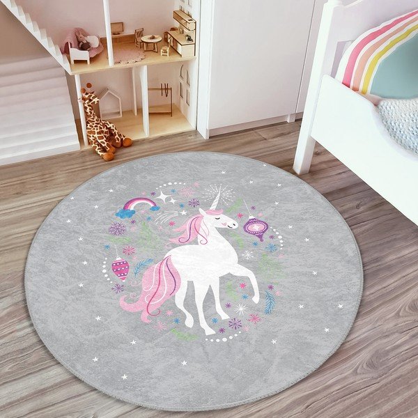 Covor pentru copii gri ø 120 cm Comfort – Mila Home-image-3