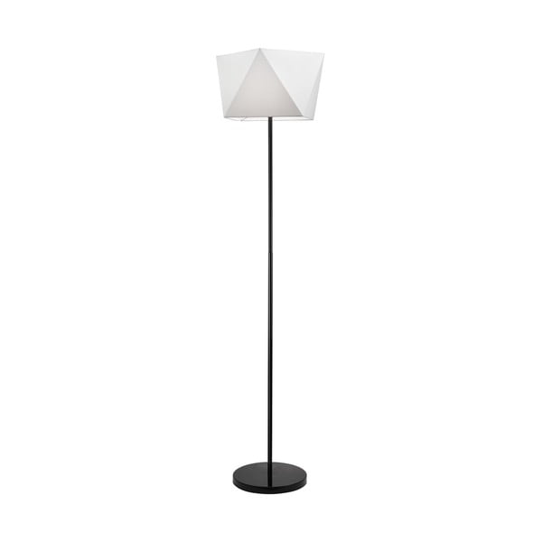 Lampadar alb cu abajur textil (înălțime 170 cm) Carla – LAMKUR
