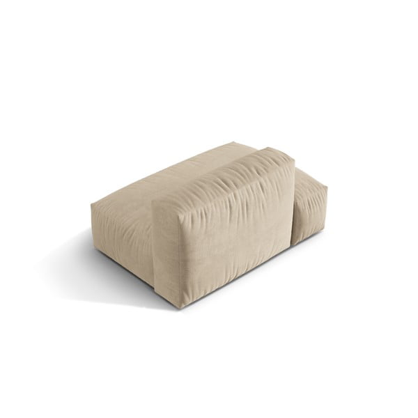 Modul pentru canapea modulară bej cu tapițerie din catifea (cu colț pe partea stângă) Martina – Micadoni -image-2