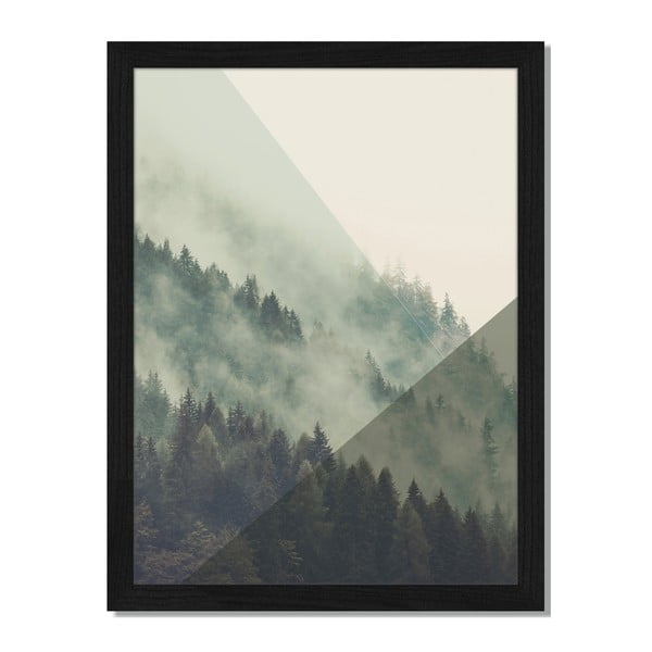 Tablou înrămat Liv Corday Scandi Misty Mountains, 30 x 40 cm