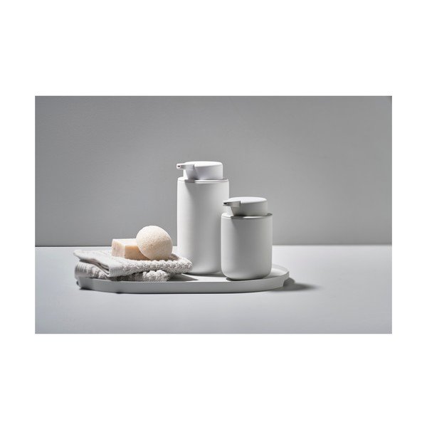 Dozator de săpun lichid alb din gresie ceramică 450 ml Ume – Zone-image-4