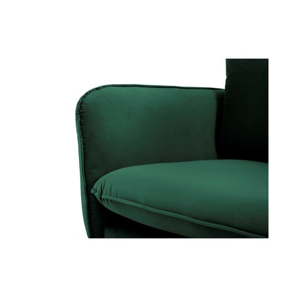 Canapea țesătură catifea Cosmopolitan Design Vienna, 160 cm, verde-image-4