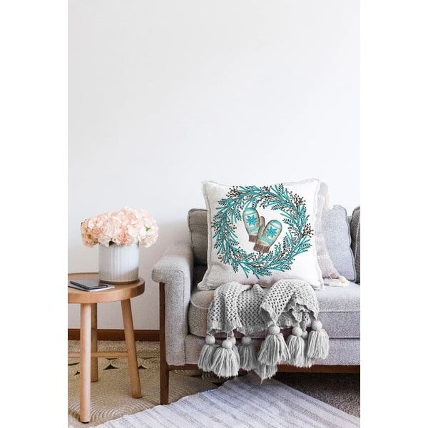 Față de pernă 43x43 cm  cu model de Crăciun – Mila Home-image-2