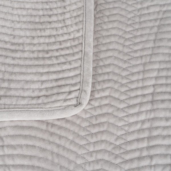 Cuvertură crem matlasată din catifea 230x260 cm – Ixia-image-1