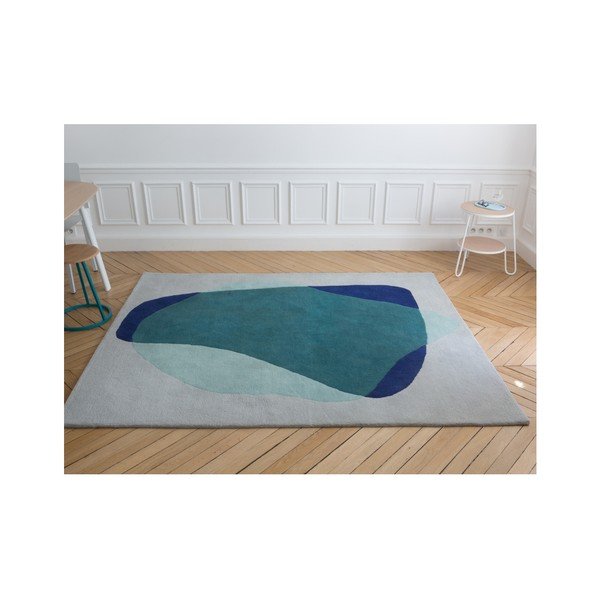 Covor din lână HARTÔ Jane, 180 x 220 cm, verde - gri-image-2