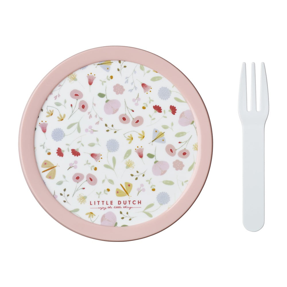 Cutie de gustări pentru copii cu furculiță Flowers &amp; butterflies – Mepal