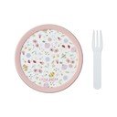 Cutii de gustări pentru copii albe/roz-deschis 2 buc. din plastic Flowers & Butterflies by Little Dutch – Mepal