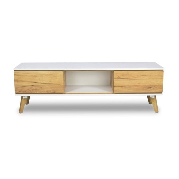 Comodă TV în decor din lemn de stejar SKANDICA Jorgen-image-1