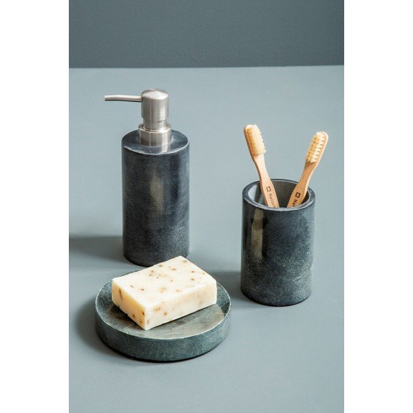 Dozator de săpun lichid gri închis din piatră Kamal – Premier Housewares-image-1