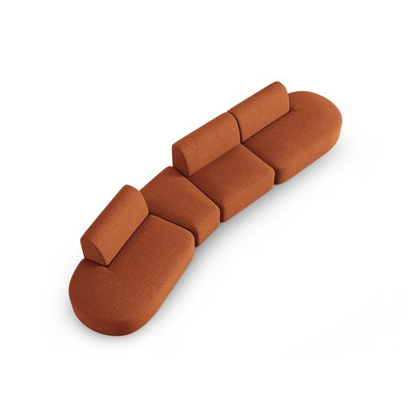 Canapea portocalie 412 cm Shane – Micadoni Home-image-4