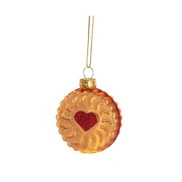 Ornament de Crăciun lucrat manual din sticlă ø 4 cm Jam Biscuit – Sass & Belle