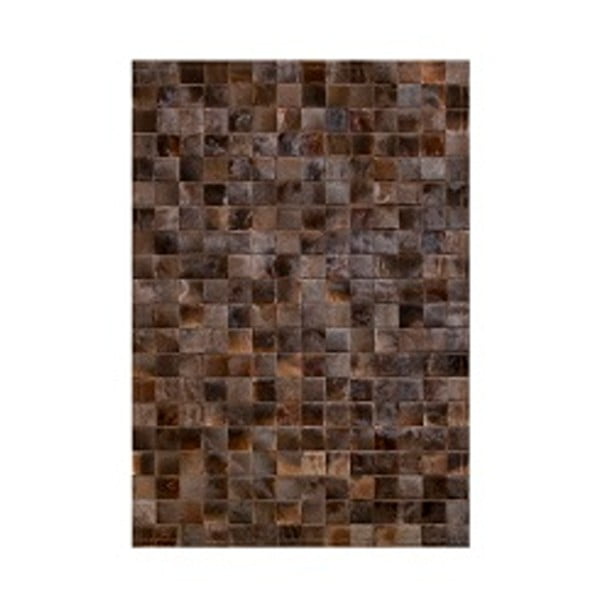 Covor din piele naturală Pipsa Blesbok, 100 × 160 cm, maro închis