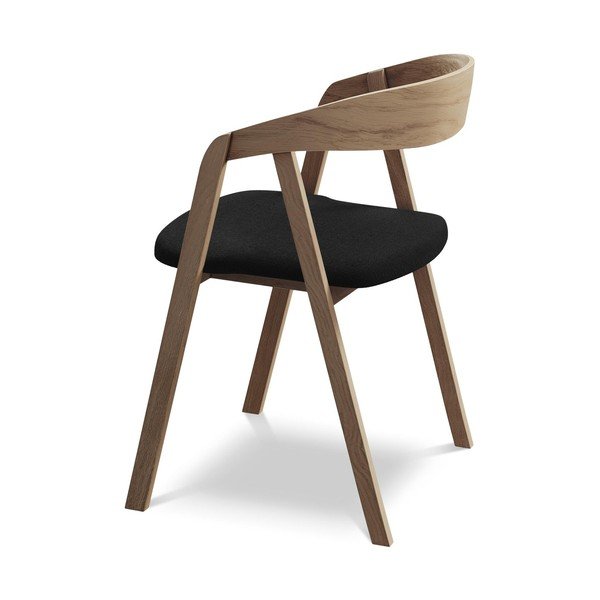 Scaun de sufragerie negru din lemn masiv Erika – Makamii-image-3